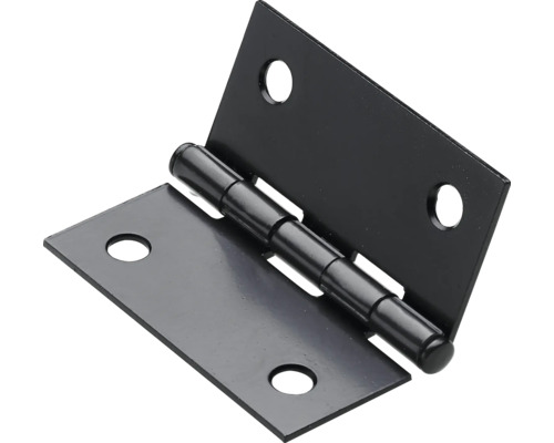 Kantiges Scharnier 40 x 40 x 1 mm Stahl schwarz 10 Stück Scharnier mit Löchern zur Befestigung