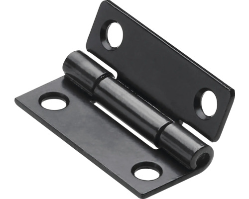 Charnière étroite 25 x 18 x 0,8 mm acier noir 20 pièces Charnière avec trous de fixation