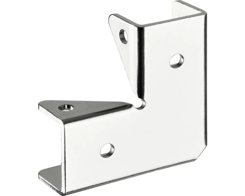 Winkelverbinder aus Metall mit Befestigungslöchern