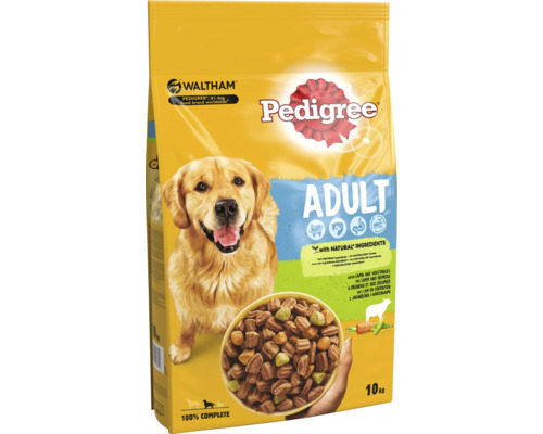 Pedigree Hundefutter Adult mit Lamm 10 kg