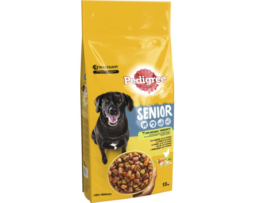 Hundefutter trocken Pedigree Complete Senior 8+ mit Huhn, Reis und Gemüse, 13 kg