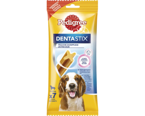 Pedigree Denta Stix grosse und mittgrosse Hunde 7 Stück Pedigree Dentastix für Hunde, tägliche Zahnpflege, 7 Stück für Hunde von 10 bis 25 kg