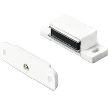 Loqueteau magnétique 4 kg contre-plaque mobile 45 x 14 x 15 mm blanc 10 pièces