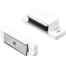 Loqueteau magnétique 4 kg contre-plaque mobile 45 x 14 x 15 mm blanc 10 pièces