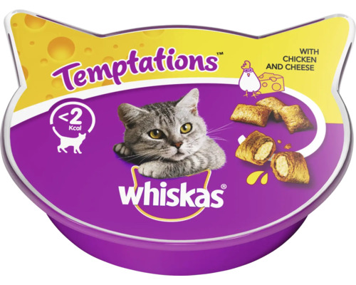Whiskas Katzensnack Knusper-Taschen Huhn und Käse 60 g Whiskas Temptations Katzensnack mit Huhn und Käse