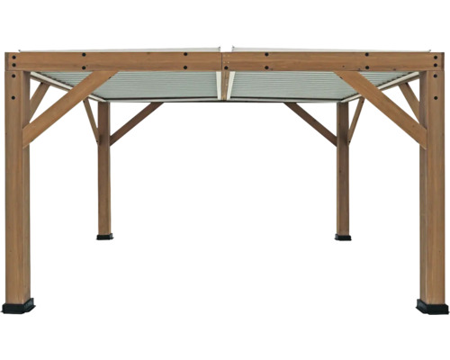 Pavillon de jardin en bois avec toit en métal