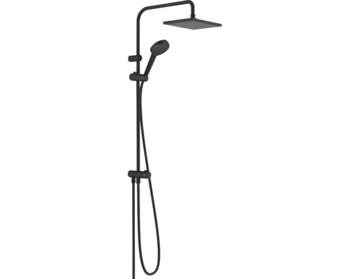 Colonne de douche avec inverseur hansgrohe Vernis Shape Showerpipe 230 1jet Reno noir mat 26282670