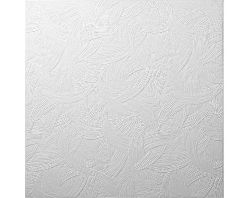 Deckenplatte AP 105, 50 x 50 x 1 cm, 2 m² im Pack Weisse Vliestapete mit abstraktem Muster