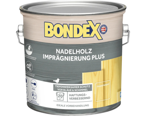 Sous-couche BONDEX extérieur incolore 2,5 l Pot d''imprégnation Bondex pour bois de conifères Plus