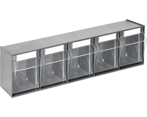 Klarsichtmagazin Industrial 5-fach 60 x 16,4 x 11 cm anthrazit Klarsichtmagazin Industrial 5-fach 60 x 16,4 x 11 cm anthrazit