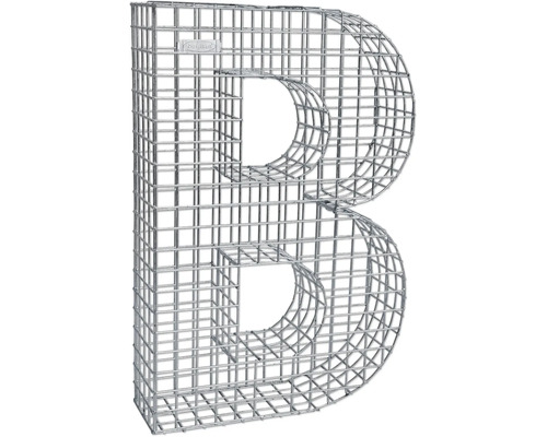Gabion en forme de lettre B en treillis métallique