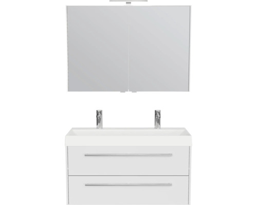 Ensemble de meubles de salle de bains pelipal Milano 100 cm blanc 3 pièces SET-138-049