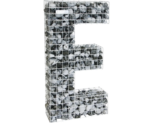 Forme de grille bellissa gabion lettre E 55 x 21 x 100 cm