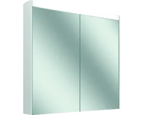 Armoire de toilette à LED Schneider Comfort 79.5 cm blanc 2 portes 4000 K