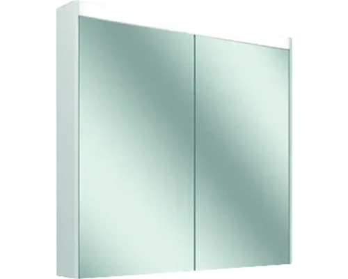 Armoire de toilette à LED Schneider Comfort 79.5 cm blanc 2 portes 3000 K