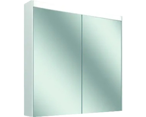 Armoire de toilette à LED Schneider Comfort 89.5 cm blanc 2 portes 3000 K