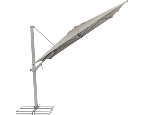 Freiarmschirm für den Garten mit Ständer