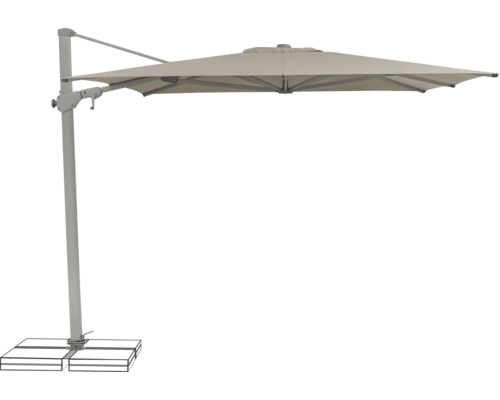 Freiarm-Sonnenschirm mit Ständer für den Garten
