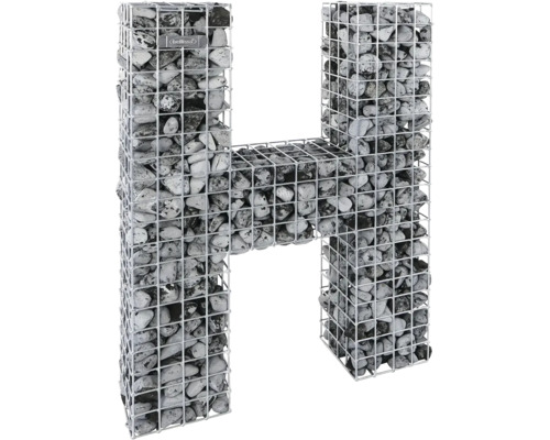 Forme de grille bellissa gabion lettre h 77 x 21 x 100 cm