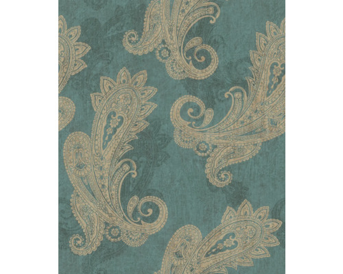 Papier peint intissé 746457 Indian Style Paisley vert