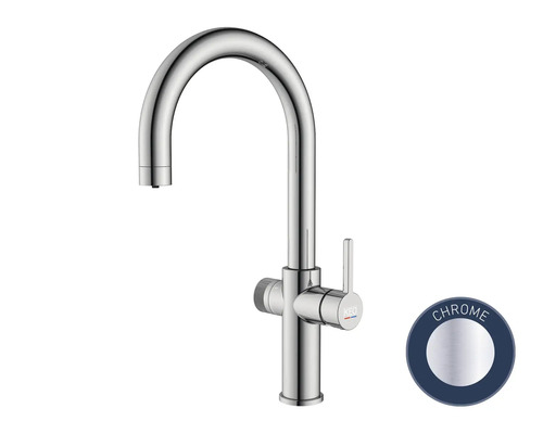 Robinet de cuisine avec fonction eau pétillante KEO Soda chrome