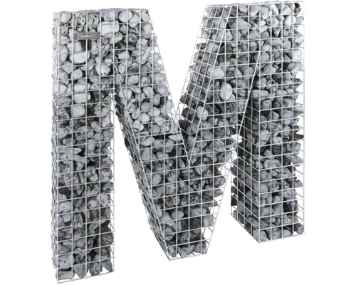 Forme de grille bellissa gabion lettre M 103 x 21 x 100 cm