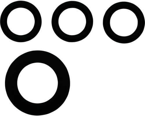 Vier Dichtungsringe aus Gummi