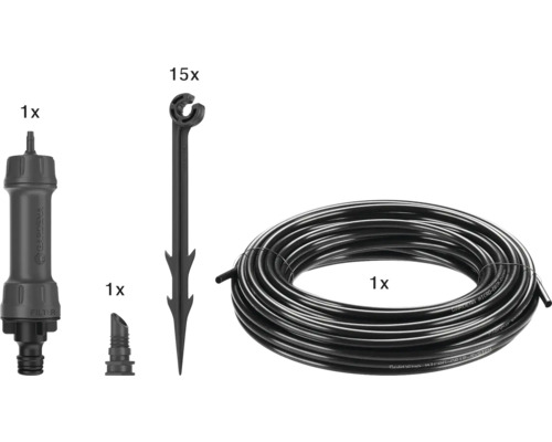 Gardena Micro-Drip-System Starter Set Pflanztöpfe mit Filter, Rohr, Verbinder und Halter
