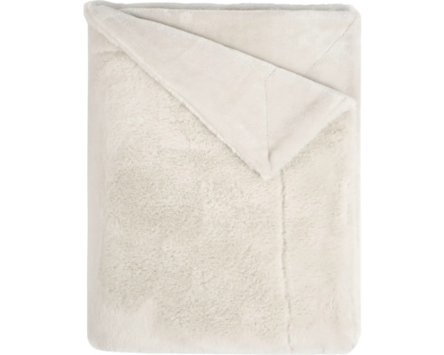 Wohndecke Plaid flauschig creme 150x200 cm Wohndecke Plaid flauschig creme 150x200 cm