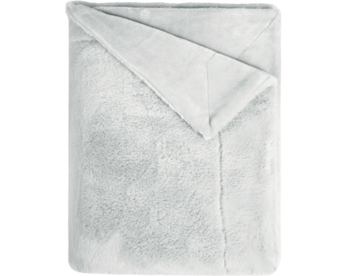Wohndecke Plaid flauschig grau 150x200 cm Wohndecke Plaid flauschig grau 150x200 cm