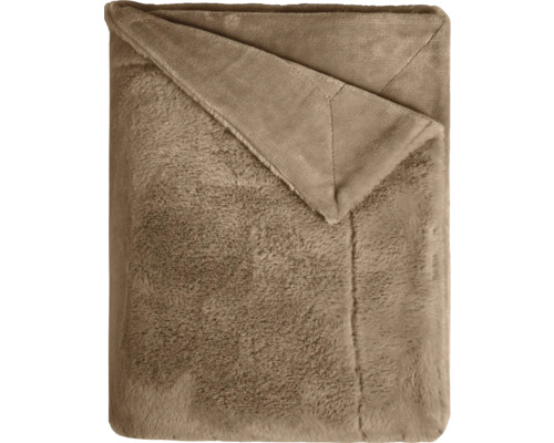 Wohndecke Plaid flauschig taupe 150x200 cm Wohndecke Plaid flauschig taupe 150x200 cm