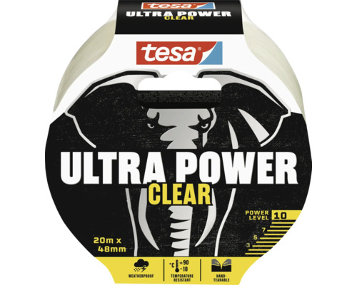 tesa Ultra Power Clear Klebeband transparent 48 mm x 20 m Tesa Ultra Power Clear Klebeband, 20 Meter mal 48 Millimeter
