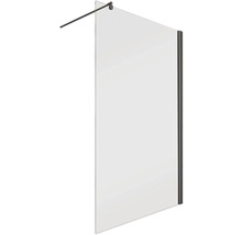 Walk In SCHULTE Alexa Style 2.0 Black Style ExpressPlus 90 cm couleur du profilé noir décor de vitre verre transparent