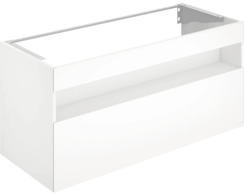 Meuble sous lavabo KEUCO Stageline 120x62.5x49 cm blanc y compris éclairage LED