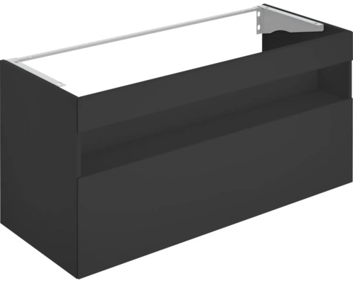 Meuble sous lavabo KEUCO Stageline 120x62.5x49 cm roche volcanique y compris éclairage LED