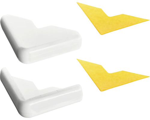 Protections d'angle 30 x 30 x 8,5 mm plastique blanc autocollant 20 pièces