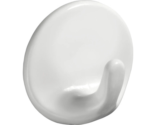 Crochet adhésif Ø 36 x 20 mm plastique blanc 10 pièces Crochet mural en plastique