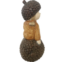 Dekorative Eichel-Mädchenfigur aus Kunstharz