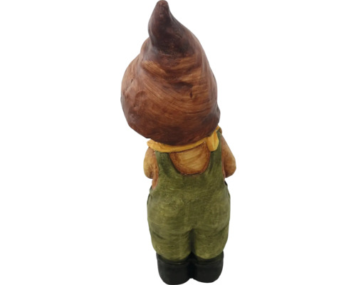 Gartenzwerg Figur mit Overall und Mütze