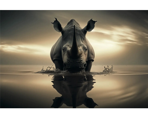 Tableau sur toile rhinocéros 150x100 cm