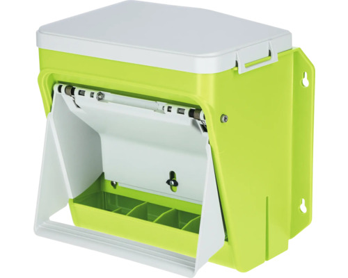 KERBL SmartCoop Futterautomat mit Trittklappe für Geflügelfutter ca. 7.5 kg 10 l Automatische Futterkrippe für Tiere aus Kunststoff