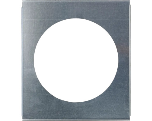 Traversée de mur carrée en métal avec ouverture ronde