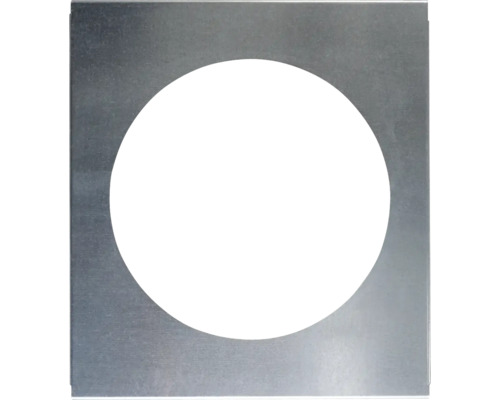 Cache en tôle carré avec évidement rond