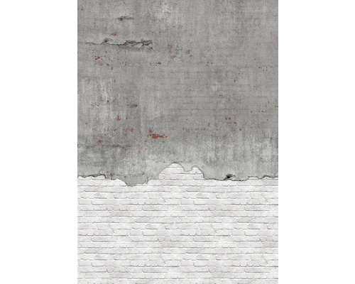 Papier peint panoramique intissé 364279 Factory V mur en béton blanc 4 pces 212 x 300 cm