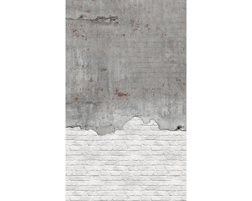 Papier peint panoramique intissé 364286 Factory V mur en béton blanc 3 pces 159 x 265 cm