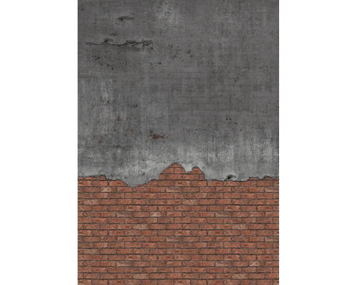 Fototapete Vlies 364293 Factory V Betonwand rot 4-tlg. 212 x 300 cm