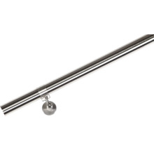 Main courante en acier inoxydable avec support pour escaliers et balustrades
