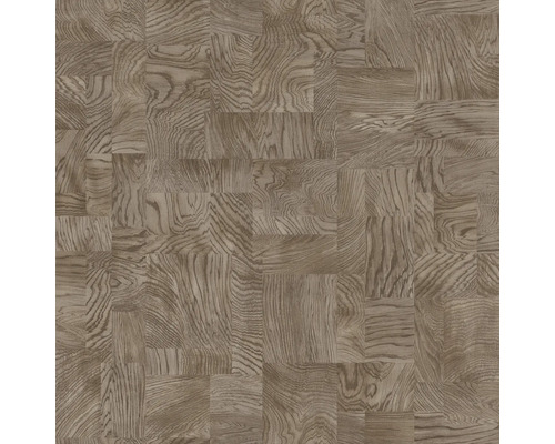 Papier peint intissé 751659 African Queen III bois marron Plancher en bois avec motif de parquet carré