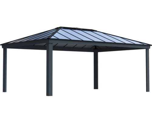 Pavillon avec cadre en acier et toit