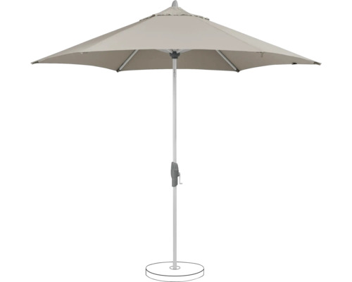 Parasol de jardin carré avec manivelle et support